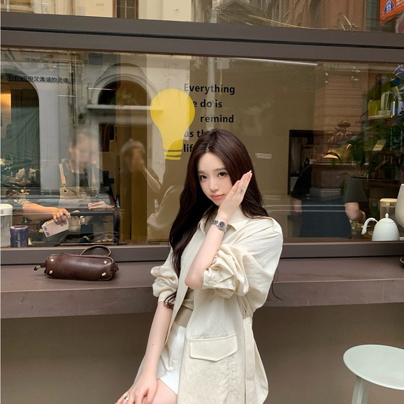 Cream Button-Up Jacket - Picture 1 of 4